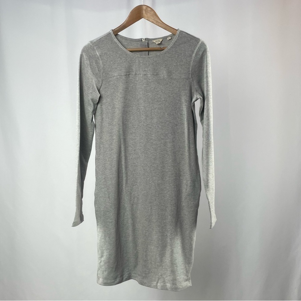 Fat Face Long Sleeve Sweatshirt Dress in Grey Size Extra Small